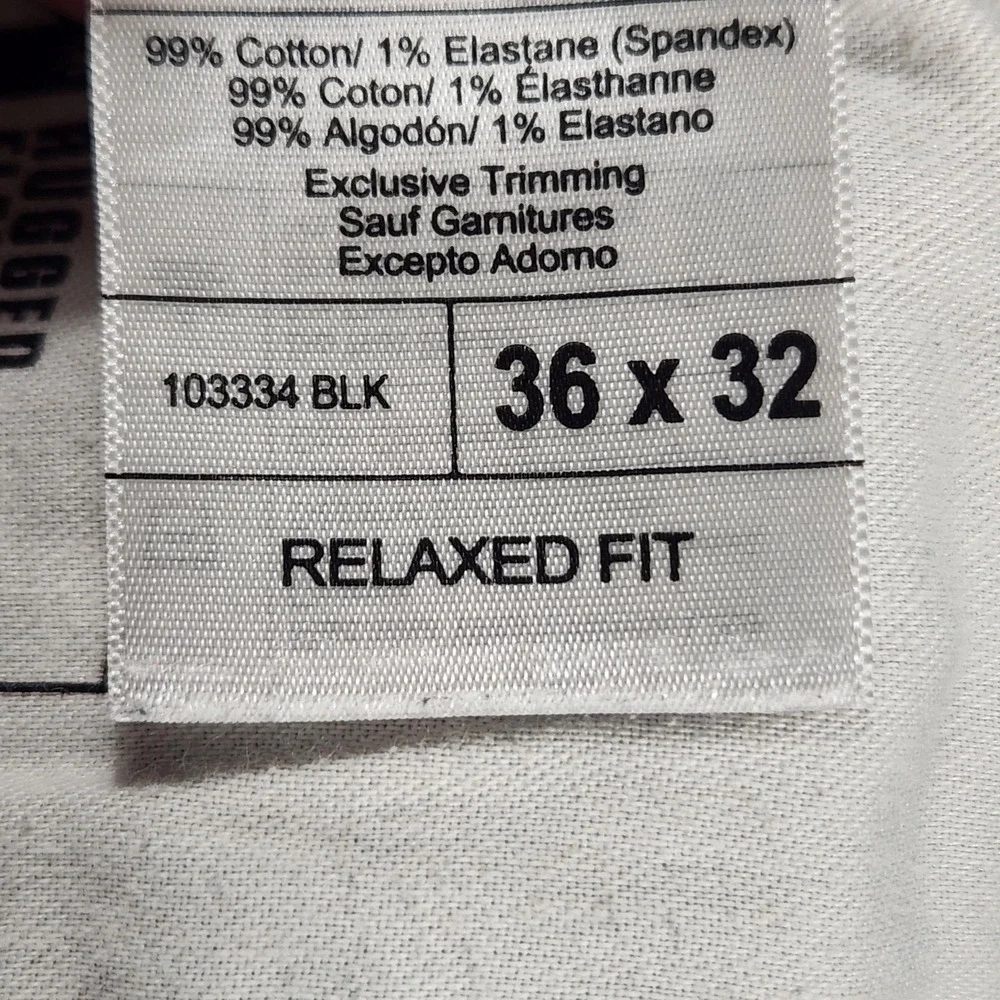 Carhartt Rugged Flex Pants Mens 36x32 Black Relaxed Duck Double Front Carpenter